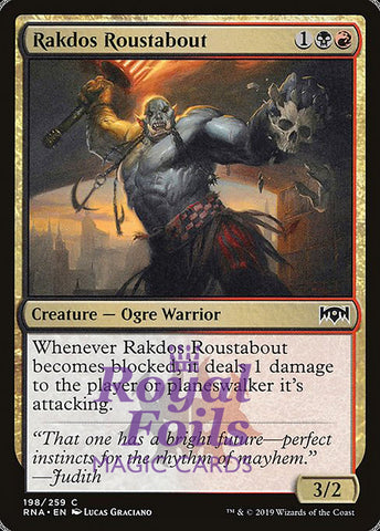 Rakdos Roustabout 4x FOIL RNA MTG Ravnica Allegiance Common MINT black red