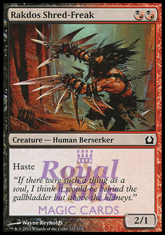 Rakdos Shred-Freak 4x FOIL RTR MTG Return to Ravnica Common MINT black red