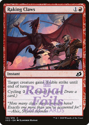 **4x FOIL Raking Claws** IKO MTG Ikoria Common MINT red