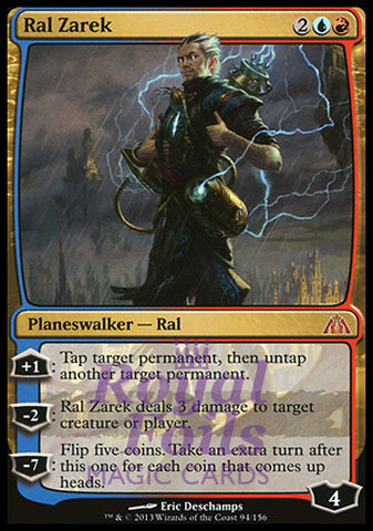 Ral Zarek 1x FOIL DGM MTG Dragon's Maze Mythic MINT blue red