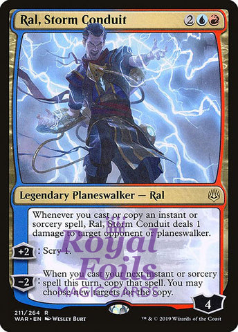 Ral, Storm Conduit 1x FOIL WAR MTG War of the Spark Rare MINT red blue