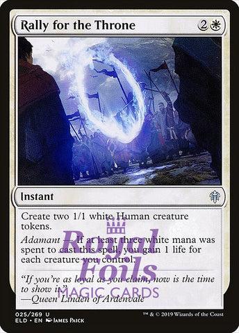 Rally for the Throne 4x FOIL ELD MTG Throne of Eldraine Uncommon MINT white