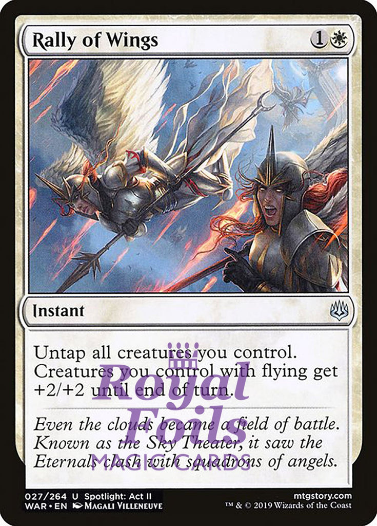 Rally of Wings 3x FOIL WAR MTG War of the Spark Uncommon MINT white