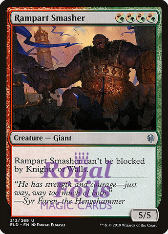 Rampart Smasher 4x FOIL ELD MTG Throne of Eldraine Uncommon MINT red green