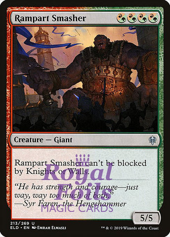 **4x FOIL Rampart Smasher** ELD MTG Throne of Eldraine Uncommon MINT red green