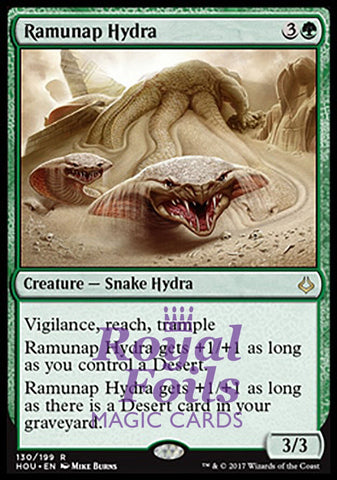 **1x FOIL Ramunap Hydra** HOU MTG Hour of Devastation Rare MINT green