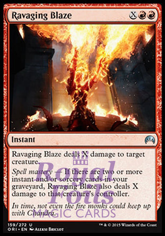 Ravaging Blaze 2x FOIL ORI MTG Magic Origins Uncommon MINT red