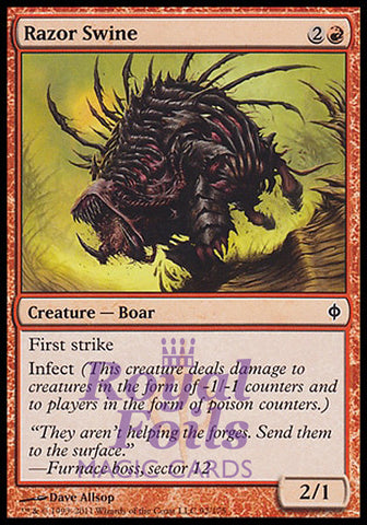 Razor Swine 4x FOIL NPH MTG New Phyrexia Common MINT red