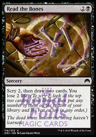 Read the Bones 1x FOIL THS MTG Theros Common MINT black