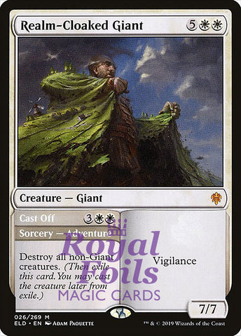 **1x FOIL Realm-Cloaked Giant** ELD MTG Throne of Eldraine Mythic MINT white
