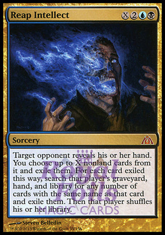 Reap Intellect 1x FOIL DGM MTG Dragon's Maze Mythic MINT blue black
