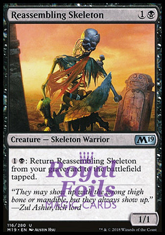 Reassembling Skeleton 1x FOIL M19 MTG Core Set 2019 Uncommon MINT black