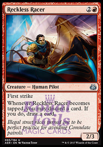 Reckless Racer 4x FOIL AER MTG Aether Revolt Uncommon MINT red