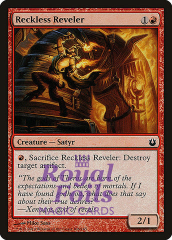 **4x FOIL Reckless Reveler** BNG MTG Born of the Gods Common MINT red