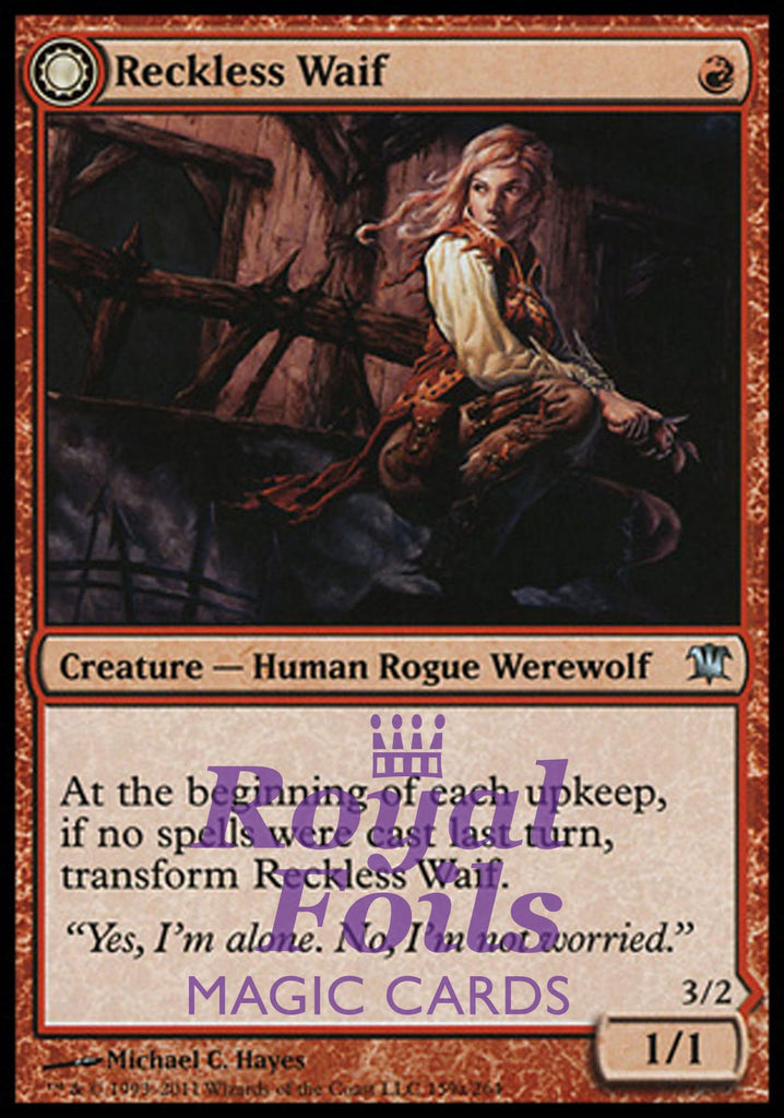 **2x FOIL Reckless Waif // Merciless Predator** ISD MTG Innistrad Uncommon MINT red