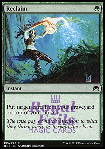 Reclaim 2x FOIL ORI MTG Magic Origins Common MINT green