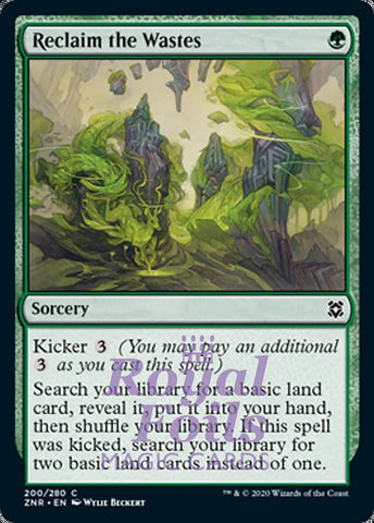 Reclaim the Wastes 4x FOIL ZNR MTG Zendikar Rising Common MINT green
