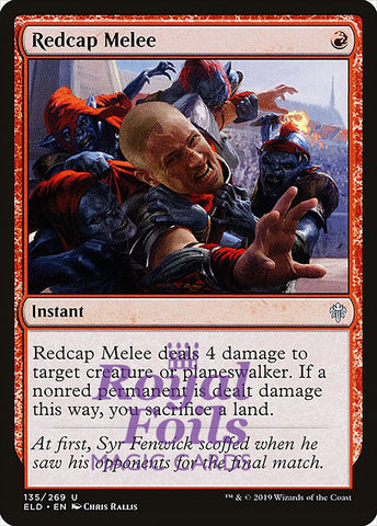 **2x FOIL Redcap Melee** ELD MTG Throne of Eldraine Uncommon MINT red