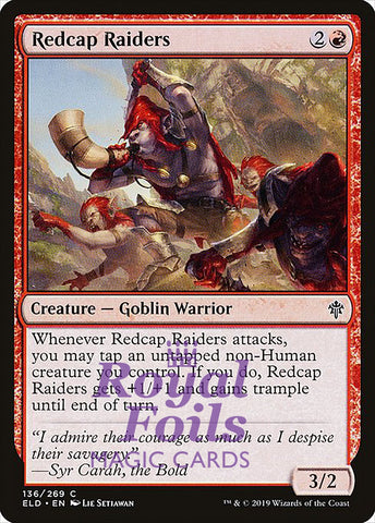 Redcap Raiders 3x FOIL ELD MTG Throne of Eldraine Common MINT red