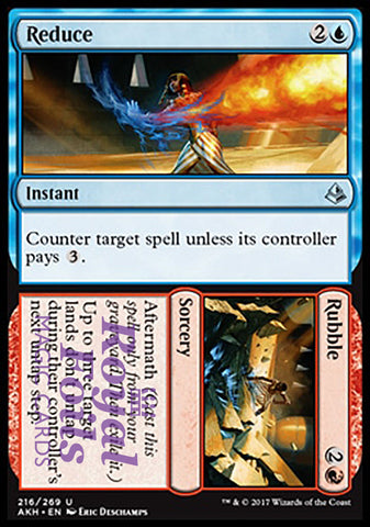 Reduce // Rubble 2x FOIL AKH MTG Amonkhet Uncommon MINT blue red
