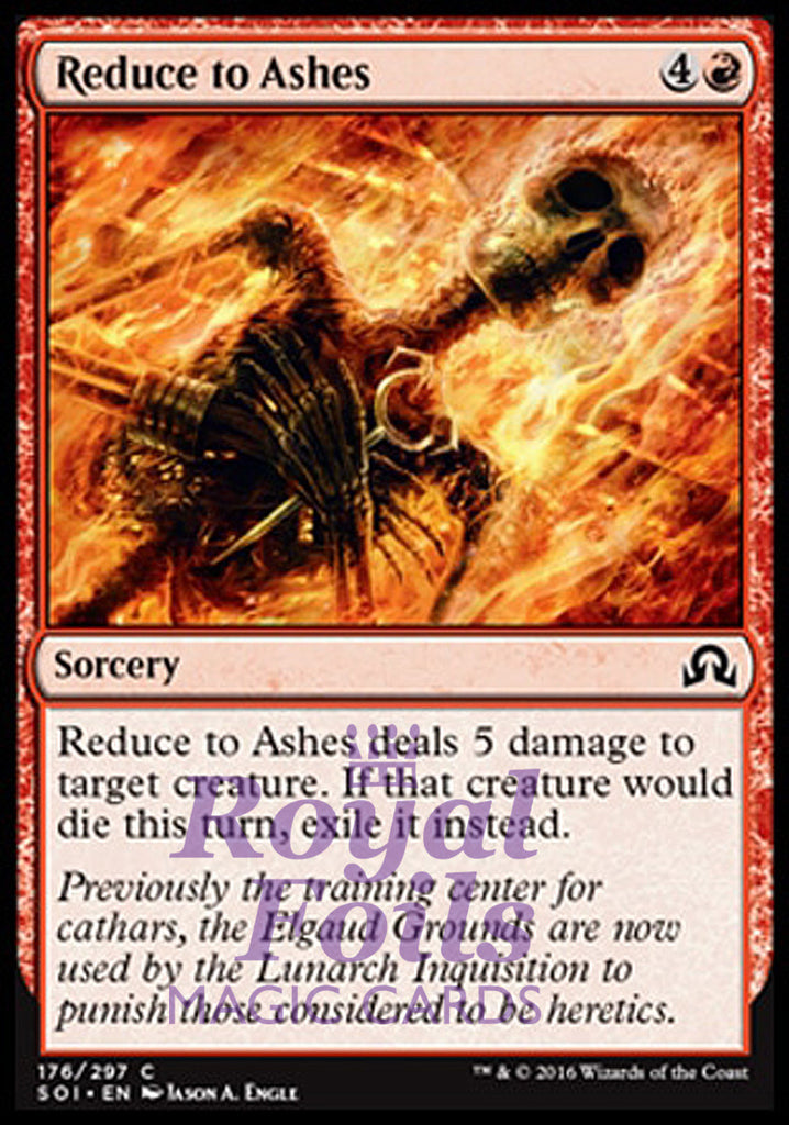 Reduce to Ashes 4x FOIL SOI MTG Shadows Over Innistrad Common MINT red