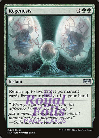 Regenesis 2x FOIL RNA MTG Ravnica Allegiance Uncommon MINT green
