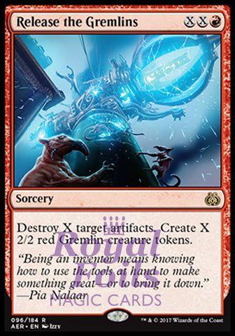 Release the Gremlins 2x FOIL AER MTG Aether Revolt Rare MINT red