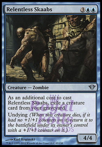 Relentless Skaabs 4x FOIL DKA MTG Dark Ascension Uncommon 2 MINT 2 NM blue