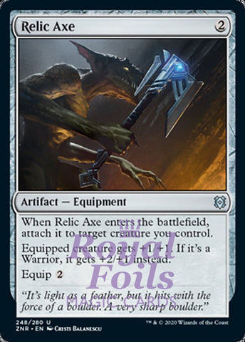 Relic Axe 4x FOIL ZNR MTG Zendikar Rising Uncommon MINT artifact