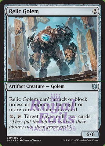 **4x FOIL Relic Golem** ZNR MTG Zendikar Rising Uncommon MINT artifact