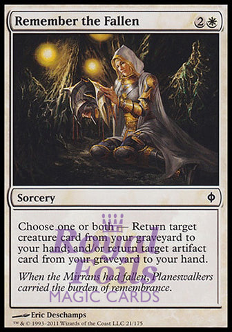 Remember the Fallen 4x FOIL NPH MTG New Phyrexia Common MINT white