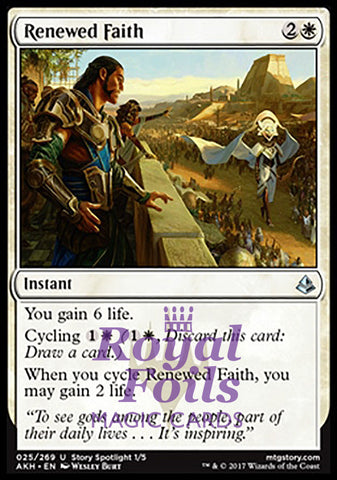 Renewed Faith 2x FOIL AKH MTG Amonkhet Uncommon MINT white