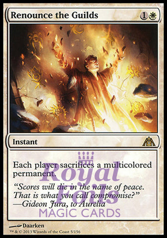 Renounce the Guilds 2x FOIL DGM MTG Dragon's Maze Rare MINT white