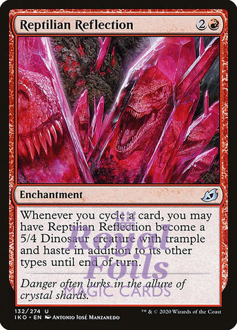 **4x FOIL Reptilian Reflection** IKO MTG Ikoria Uncommon MINT red