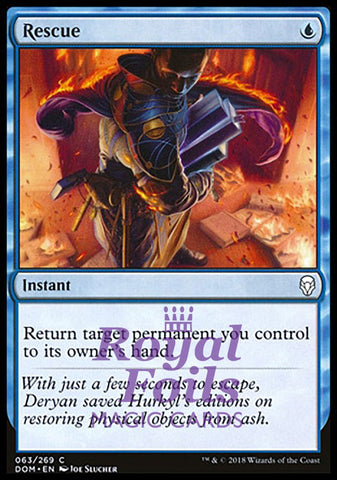 Rescue 4x FOIL DOM MTG Dominaria Common MINT blue