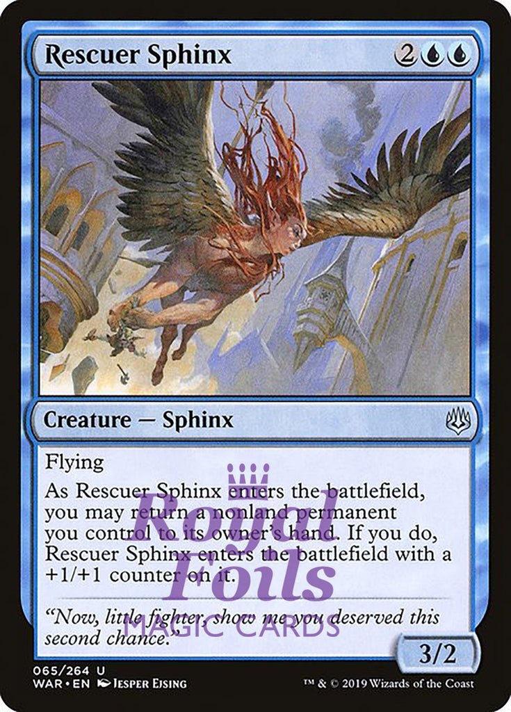 Rescuer Sphinx 3x FOIL WAR MTG War of the Spark Uncommon MINT blue