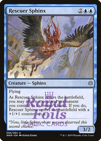 Rescuer Sphinx 3x FOIL WAR MTG War of the Spark Uncommon MINT blue