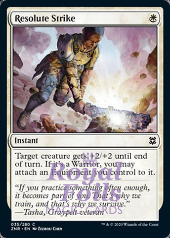 Resolute Strike 4x FOIL ZNR MTG Zendikar Rising Common MINT white