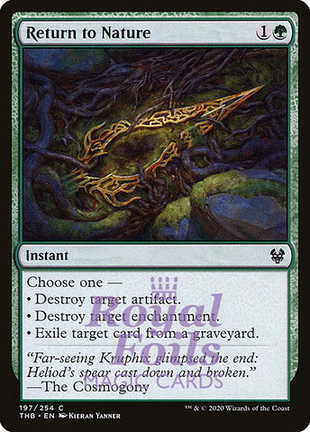 **4x FOIL Return to Nature** THB MTG Theros Beyond Death Common MINT green