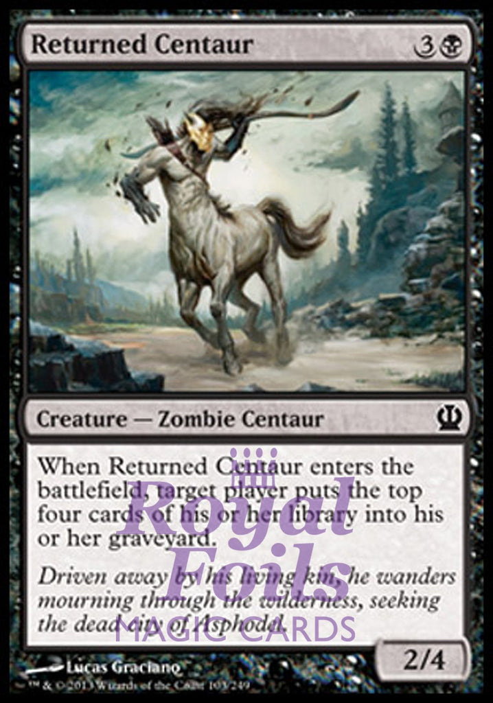 **4x FOIL Returned Centaur** THS MTG Theros Common MINT black