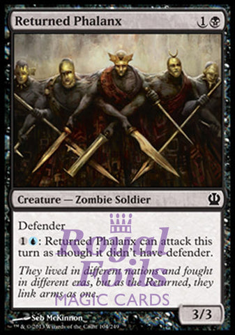 Returned Phalanx 4x FOIL THS MTG Theros Common MINT black