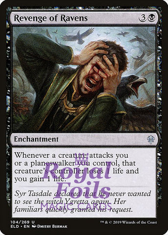 Revenge of Ravens 1x FOIL ELD MTG Throne of Eldraine Uncommon MINT black