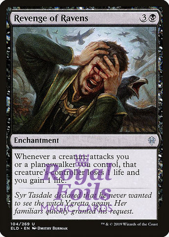 **1x FOIL Revenge of Ravens** ELD MTG Throne of Eldraine Uncommon MINT black