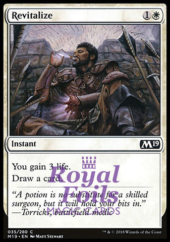 Revitalize 4x FOIL M19 MTG Core Set 2019 Common MINT white