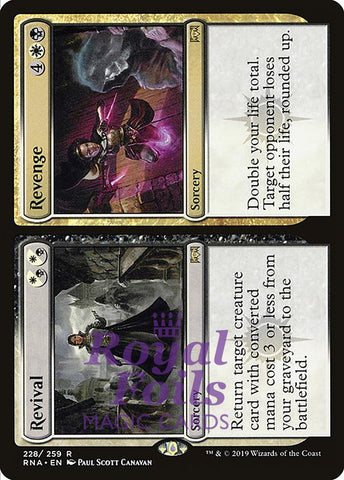 Revival // Revenge 1x FOIL RNA MTG Ravnica Allegiance Rare MINT white black