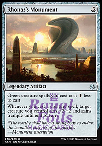 **1x FOIL Rhonas's Monument** AKH MTG Amonkhet Uncommon MINT artifact