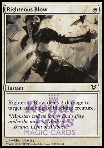 **3x FOIL Righteous Blow** AVR MTG Avacyn Restored Common MINT white