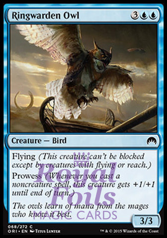 Ringwarden Owl 4x FOIL ORI MTG Magic Origins Common MINT blue