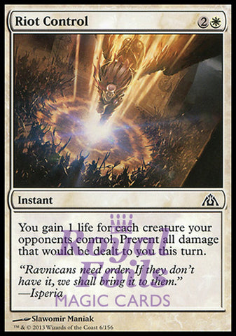 Riot Control 2x FOIL DGM MTG Dragon's Maze Common MINT white