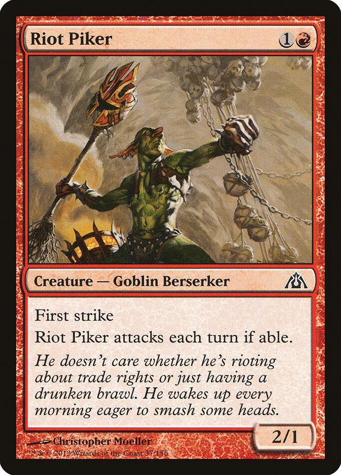 **4x FOIL Riot Piker** DGM MTG Dragon's Maze Common MINT red